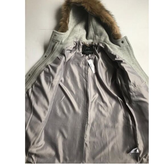 NWT. JCrew Chateau parka in Italian stadium wool Sz 0 - Picture 5 of 8